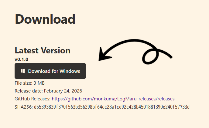 Download page screenshot